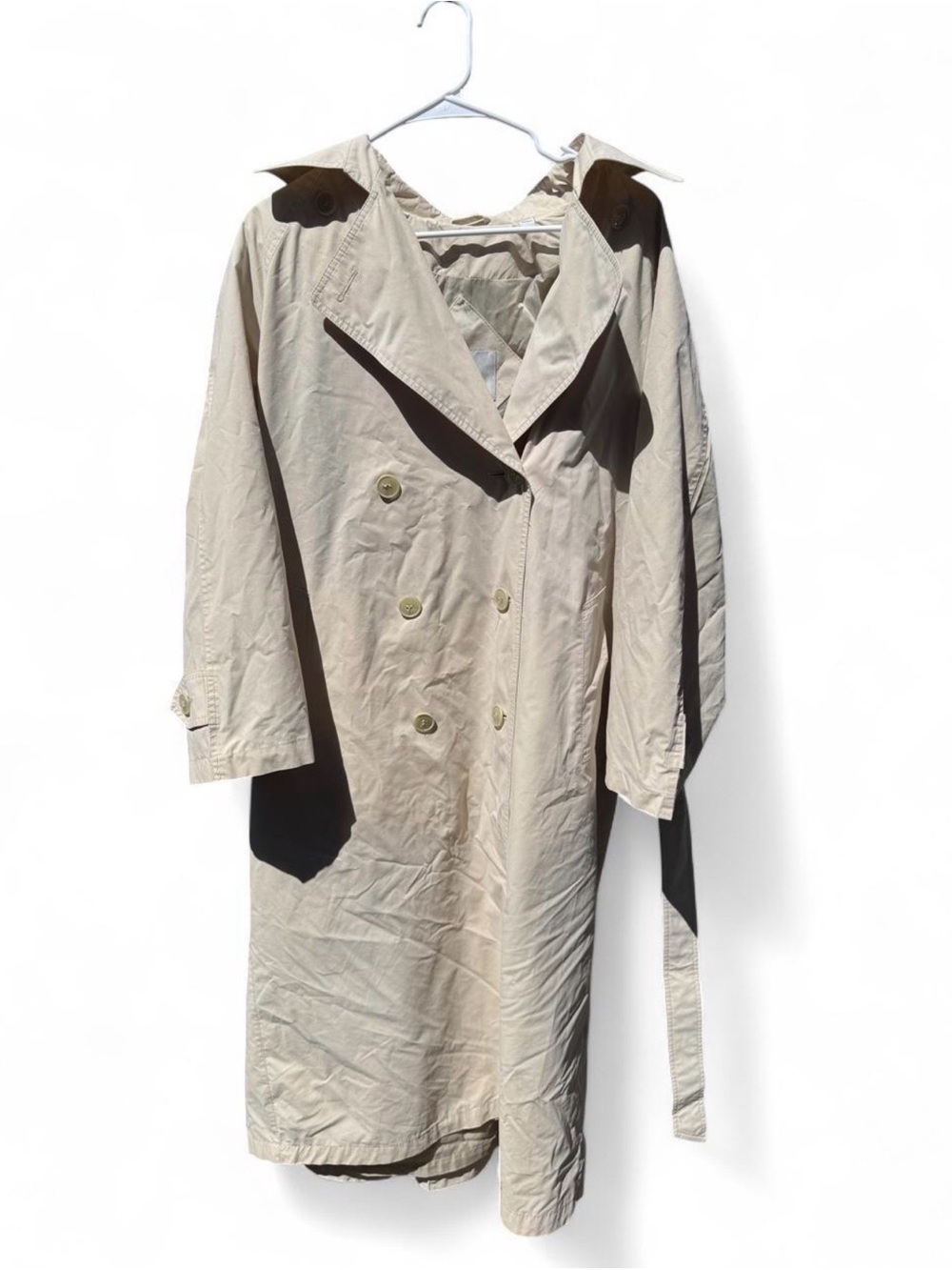 Women’s Vintage London Fog Beige Double-Breasted Trench Coat